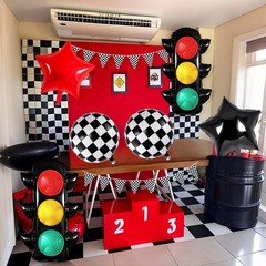 Race Car Birthday Party Decorations with Traffic Light Balloons,Automobile Pa…