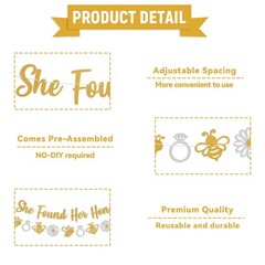 She Found Her Honey Banner – Bride to Bee Decor, Bumble Bee Diamond Ring Brid…