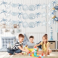 3 PACK Summer Banner Seashells Decor Party Decorations Party Supplies Birthda…