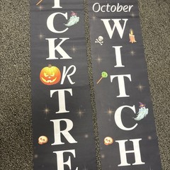 Spencer Outdoor Halloween Hanging Banners Set Of 2 12×70