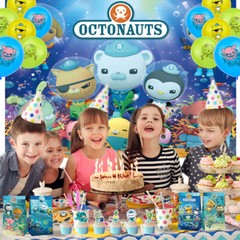 Octonauts Party Decorations Set Balloons Cake Toppers Banner Birthday Gift Kids