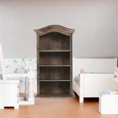 Zerodeko 1PC Dollhouse Bookshelves, Mini Wooden Bookshelf Doll House, Miniatu…