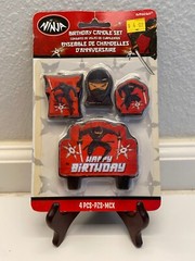 Ninja Birthday Party Cake Candles Set of 4 Pcs