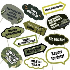 Army & Military Photo Booth Props Set – Fun Patriotic Decorations for Veteran…