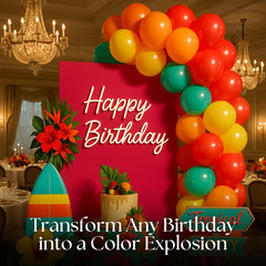 Rainbow 200 Pcs Assorted Latex Party Balloons – Multicolor Ideal for Birthday, A