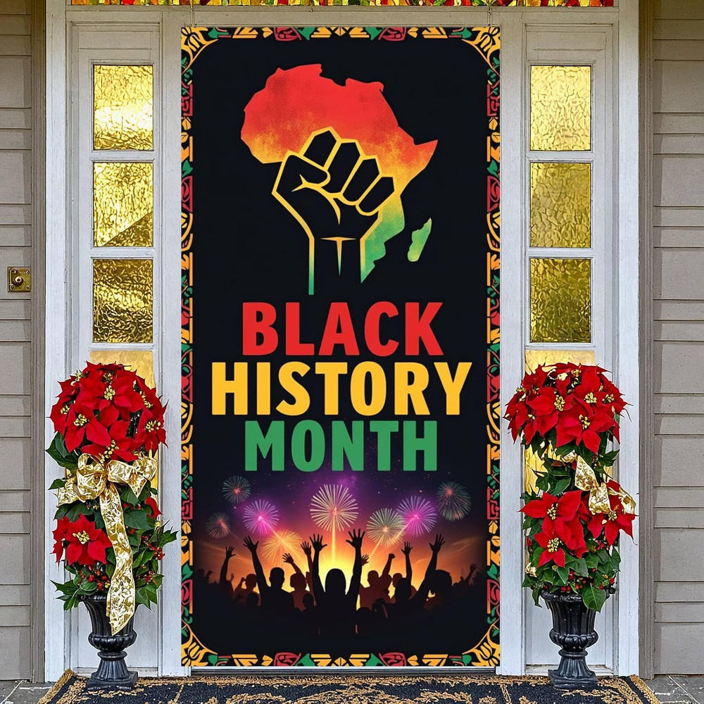 Black History Month Door Cover Banner Decorations African American Festival