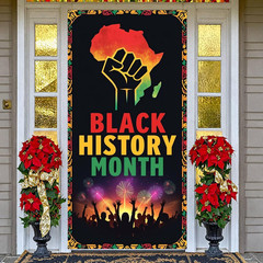 Black History Month Door Cover Banner Decorations African American Festival