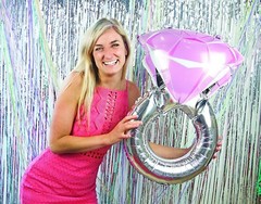 Giant 30″ Diamond Ring Balloon Bridal Engagement Or Wedding Balloon Decoration 