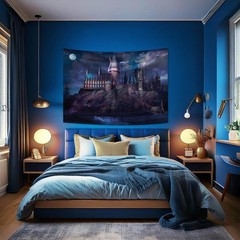 ConQuest Journals Harry Potter Hogwarts Castle at Night Backdrop Wall Banner,…