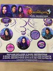 Disney Descendants 3 Swirl Decorations 12 ct. Swirl Hanging Decorations – 5″x7″