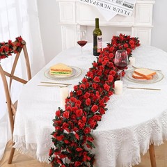 Flower Garland Vines, 12 Strands 99Ft for Bedroom, Rose Decoration, Floral