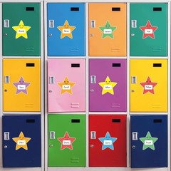 36 PCS Colorful Star Cutouts Student Bulletin Board Decorations Name Tags
