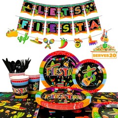 Fiesta Party Decorations Mexican Party Supplies Cinco De Mayo Tableware Plates
