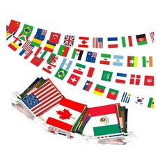 100 Countries String Flag, International Bunting Pennant Banner, Decoration f…