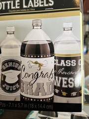 Graduation Beverage Soda 2 Liter Bottle Labels 4 Ct Awesome Grad Tassel Party