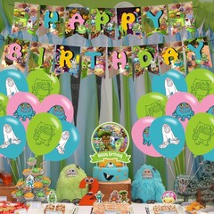 Singing Monsters Happy Decorations – Monster Theme Party Supplies with Banner…