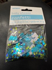 Unique Baby Shower Blue Dot Boy Confetti 0.5oz. Party Supply Table Decoration