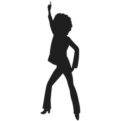 SP12518 Disco Dancer Male Silhouette Cardboard Cutout Standee Stand