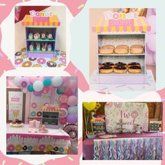 2 Tier Donut Stand for Donut Party Supplies & Decorations, Cupcake Stand Dess…