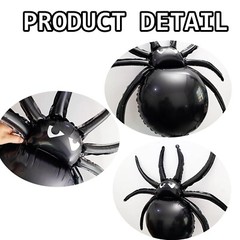 3 Pcs Halloween Spider Balloon 32.5″ Christmas Spider Foil Balloons New Year …