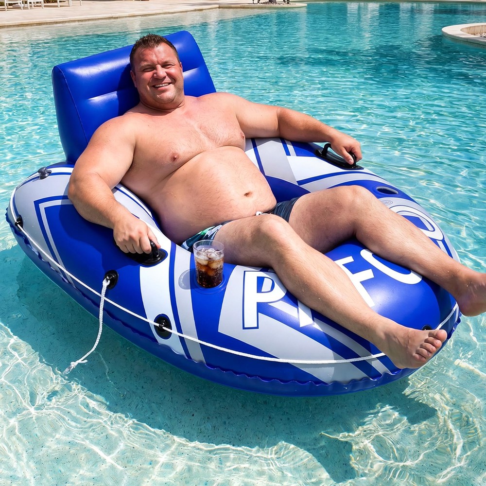 Pool Float Adult, 55″ Large Inflatable River Float, River Tubes for Floating …