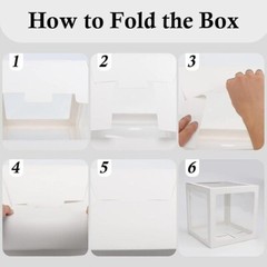 Baby Boxes with Letters for Baby Shower, 4 Transparent Balloon Boxes