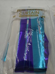 2 Pack Silver Metallic Foil Curtain Backdrop: Tinsel Fringe Curtains Photo Booth