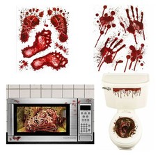 HALLOWEEN CLING DECORATIONS – WINDOW MICROWAVE WALL TOILET