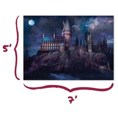 ConQuest Journals Harry Potter Hogwarts Castle at Night Backdrop Wall Banner,…