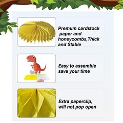 Jamonxi Dinosaur Birthday Party Decorations for 1 2 3 4 5 Year Old Boy,…