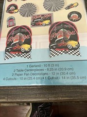 New Rock & Roll Room 10 PCS Decorating Kit Garland, Centerpieces, Fans, Cutouts