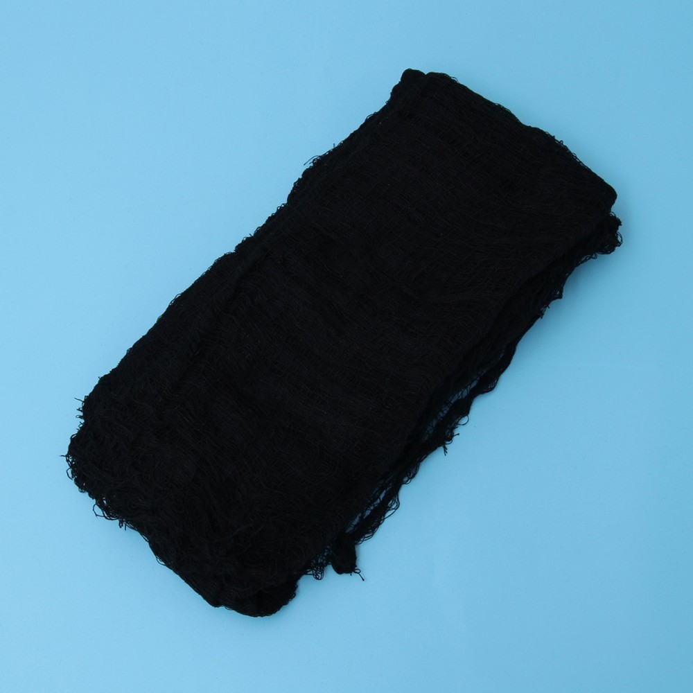 1 Pack Black Reusable Creepy Cloth Halloween Gauze for Spooky Party