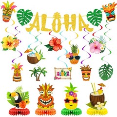 Luau Party Decorations, Hawaiian Party Decorations with Aloha Banner Hanging …