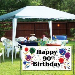 Happy 90th Birthday – 3′ x 6′ Vinyl Banner