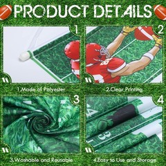 3 Pcs Football Party Decoration Set, Football Porch Signs Sport Theme Floor R…