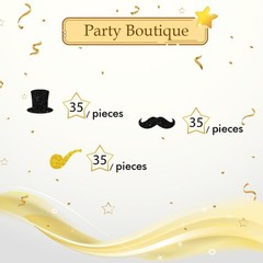 100pcs Little Man Confetti, Little Mustache Table Confetti for Boys, Top Hat Pap