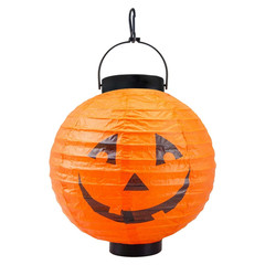 Halloween LED Paper Lantern Pumpkin Orange Hanging Decoration Glow Party Light