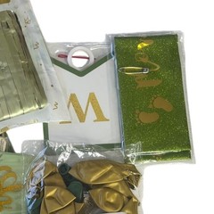 Sage Green Baby Shower Decorations Set Balloons Banner Foil Curtain Confetti Acc