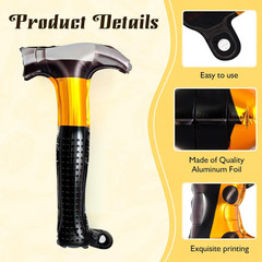 12 Pcs Hammer Drill Balloons Set,18 Inch Construction Foil Balloons,Construction
