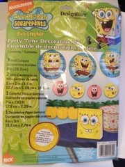 7pc Nickelodeon SpongeBob SquarePants Party-Time Kit GARLANDS+CNTRPCS+WALL DECOR