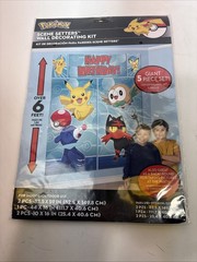Pokémon Wall Decorating Kit Scene Setters 5pc Birthday Party Supplies New