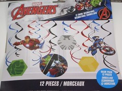 Marvel Avengers Party Supplies 12pcs Swirl Decorations 3 Foil Balloons 18″ Round