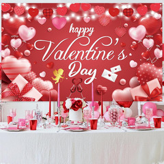 Valentines Day Banner Backdrop 71×43 Inch for Indoor/Outdoor Photography Decor