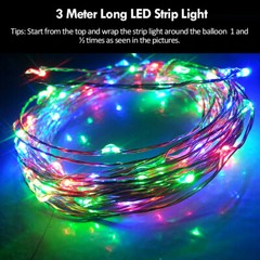 10 Pcs LED Light Up Bobo Balloons 20 Inch Graduation Birthday Wedding Decoration