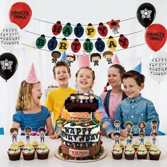 Stranger Things Party Decorations Birthday Party Supplies Set Cute Cartoon