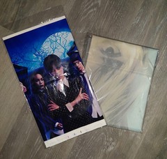 Wednesday Addams Happy Birthday Backdrop Banner Kids Vinyl 3x5ft and Tablecloth