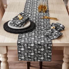 Halloween Party Tabletop Decor, Reusable & Machine Washable Cotton Fabric, Napki