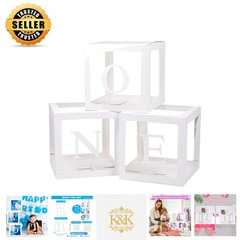 Charming 3 Pcs ONE & TWO Balloon Boxes – Memorable Decor for Any Celebration