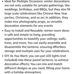 16 Pack Colorful Bencailor Chinese & Japanese Hanging Paper Lanterns