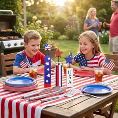 Charming 3-Piece Wooden Firework Decor – Ideal for 4th of July Celebrations